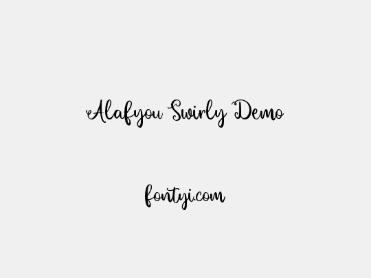 Alafyou Swirly Demo