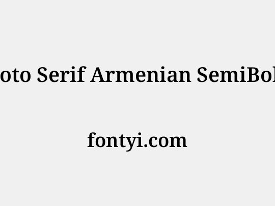 Noto Serif Armenian SemiBold