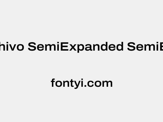 Archivo SemiExpanded SemiBold