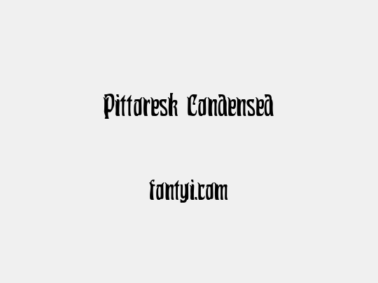 Pittoresk Condensed