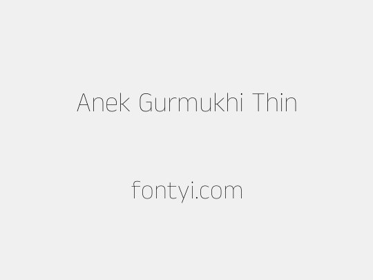 Anek Gurmukhi Thin