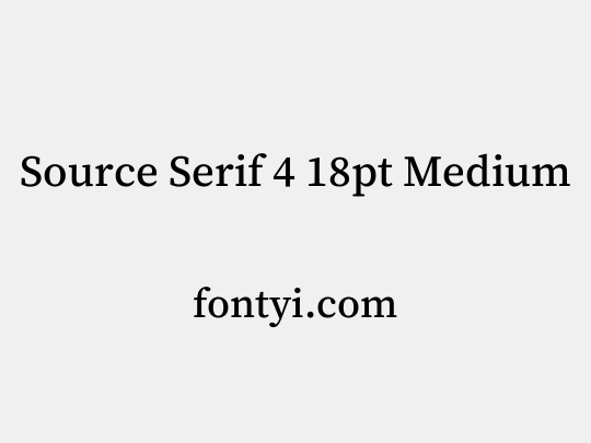 Source Serif 4 18pt Medium