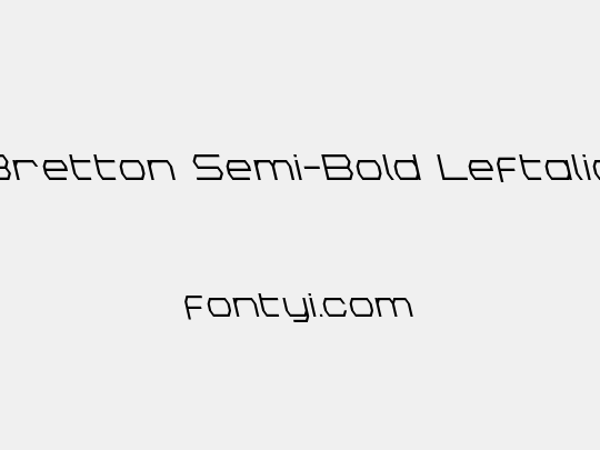 Bretton Semi-Bold Leftalic