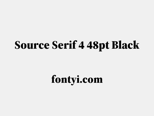 Source Serif 4 48pt Black