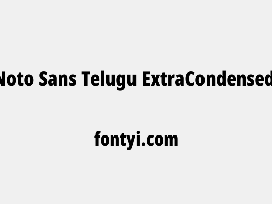 Noto Sans Telugu ExtraCondensed Black