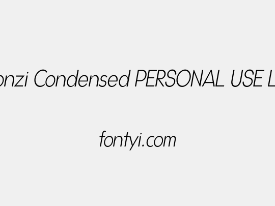Gonzi Condensed PERSONAL USE Light