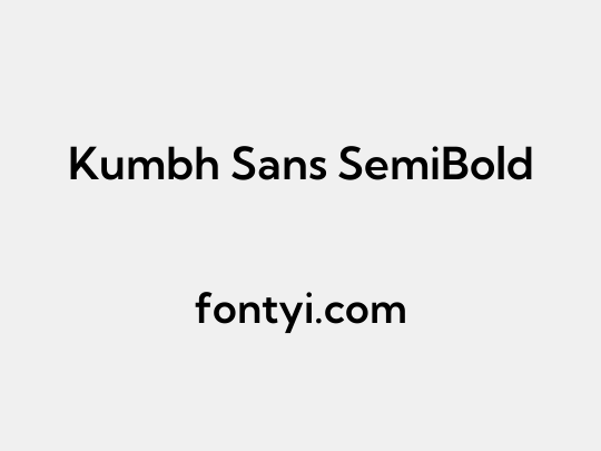 Kumbh Sans SemiBold