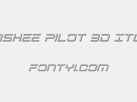 Banshee Pilot 3D Italic