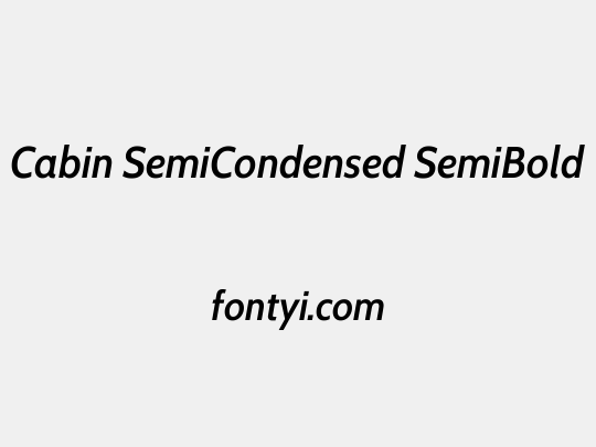 Cabin SemiCondensed SemiBold