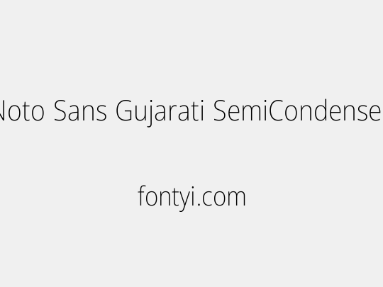 Noto Sans Gujarati SemiCondensed ExtraLight