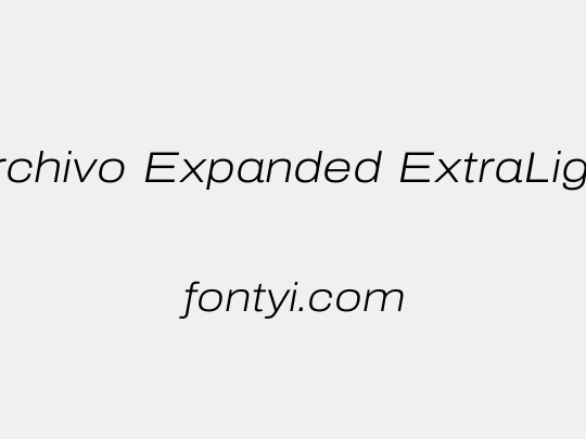 Archivo Expanded ExtraLight