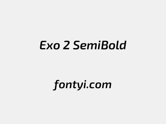 Exo 2 SemiBold