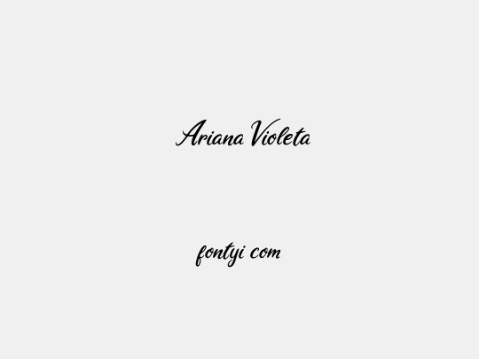  Ariana Violeta