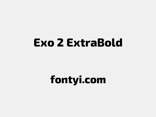 Exo 2 ExtraBold
