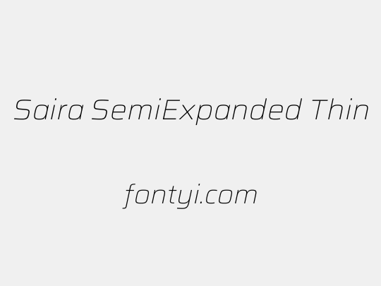 Saira SemiExpanded Thin