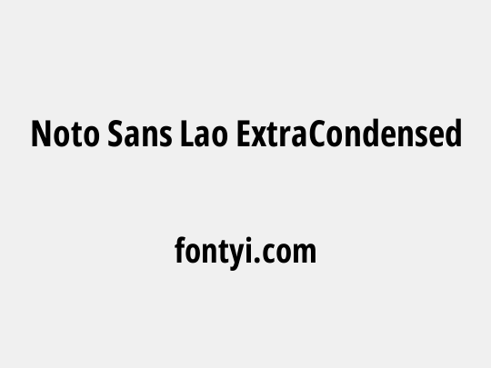 Noto Sans Lao ExtraCondensed