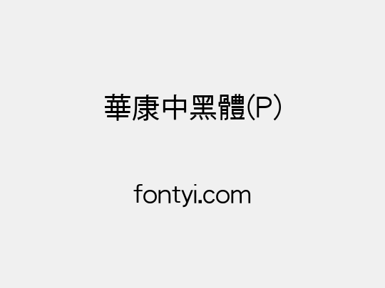 華康中黑體(P)