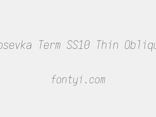 Iosevka Term SS10 Thin Oblique