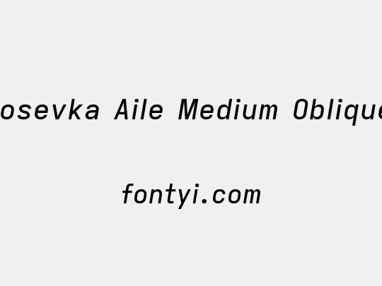 Iosevka Aile Medium Oblique