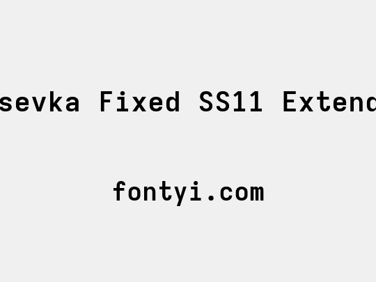 Iosevka Fixed SS11 Extended