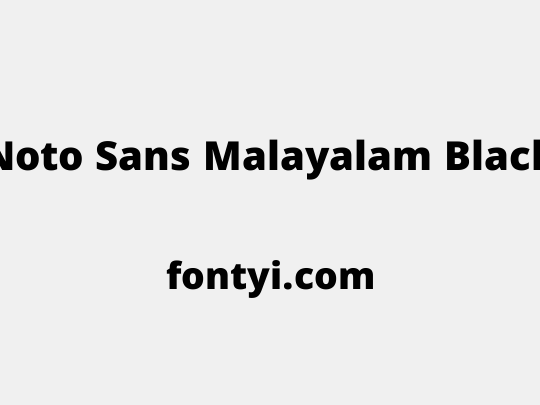 Noto Sans Malayalam Black