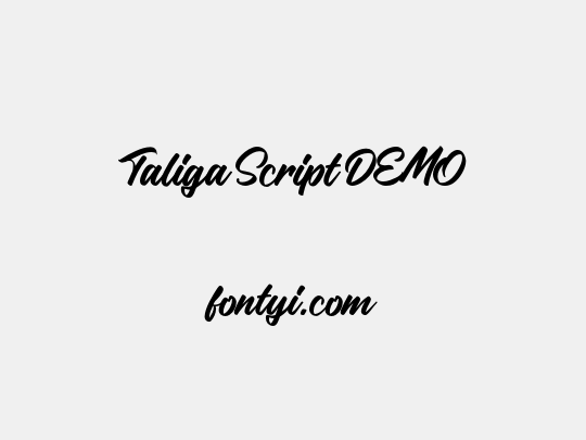 Taliga Script DEMO
