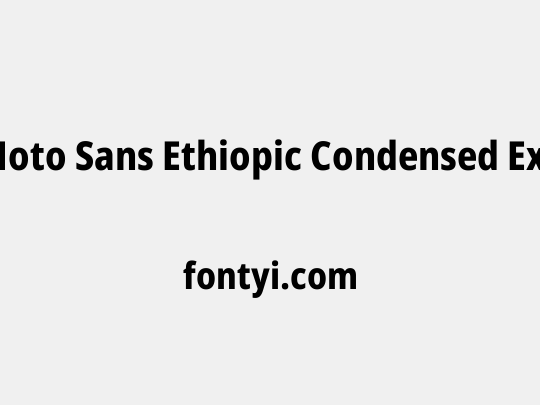 Noto Sans Ethiopic Condensed ExtraBold