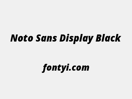 Noto Sans Display Black