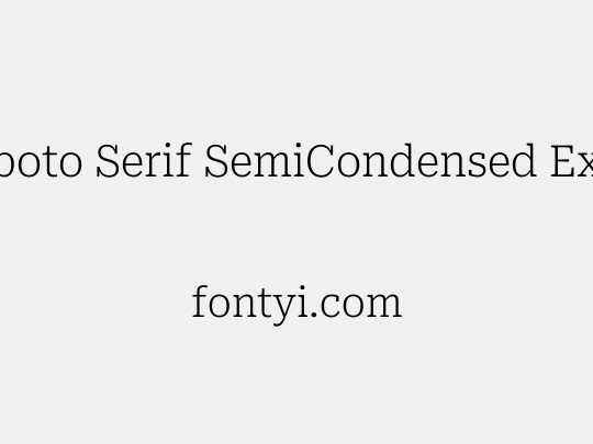 Roboto Serif SemiCondensed ExtraLight