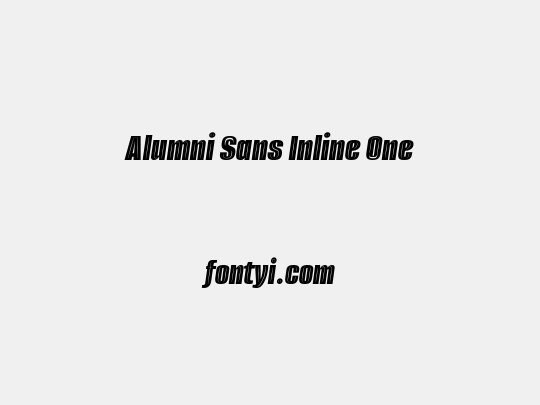 Alumni Sans Inline One