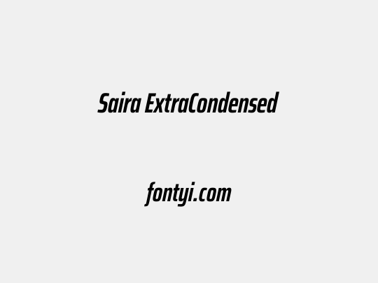 Saira ExtraCondensed