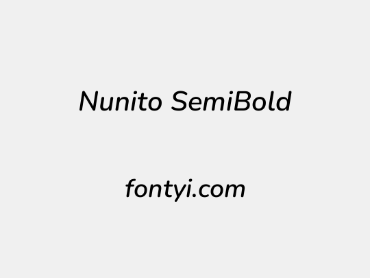 Nunito SemiBold