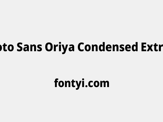 Noto Sans Oriya Condensed ExtraBold
