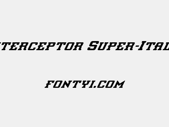 Interceptor Super-Italic