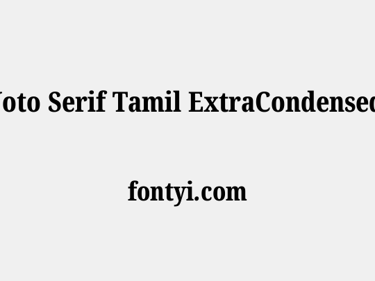 Noto Serif Tamil ExtraCondensed ExtraBold
