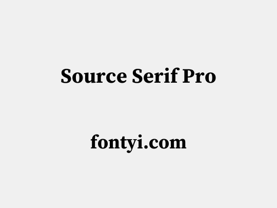 Source Serif Pro