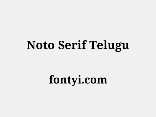 Noto Serif Telugu