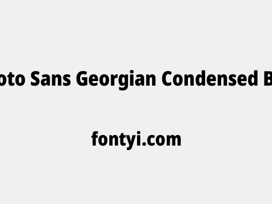 Noto Sans Georgian Condensed Black