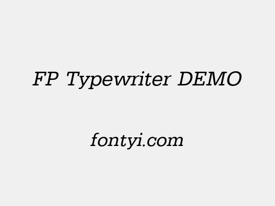 FP Typewriter DEMO
