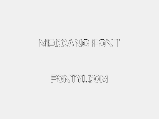 Meccano Font