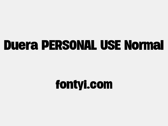 Duera PERSONAL USE Normal
