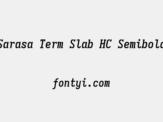 Sarasa Term Slab HC Semibold