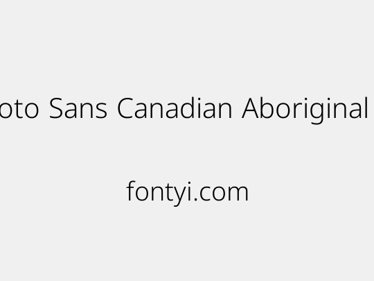 Noto Sans Canadian Aboriginal Light