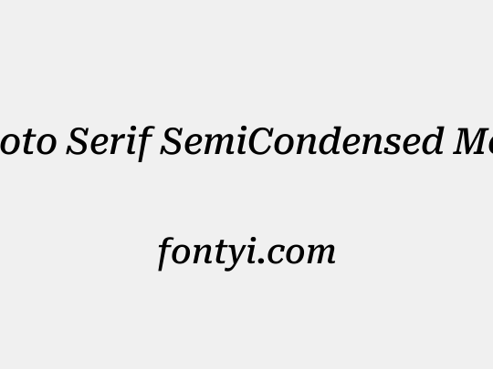 Roboto Serif SemiCondensed Medium