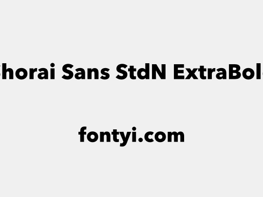 Shorai Sans StdN ExtraBold