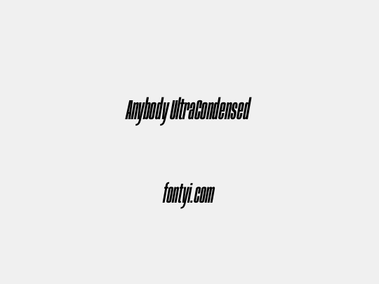 Anybody UltraCondensed