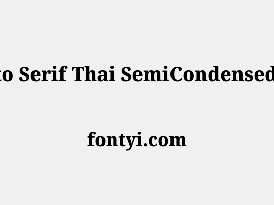 Noto Serif Thai SemiCondensed ExtraBold