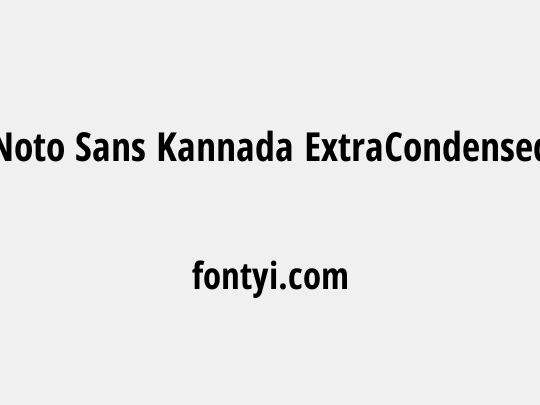 Noto Sans Kannada ExtraCondensed