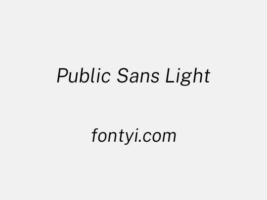 Public Sans Light