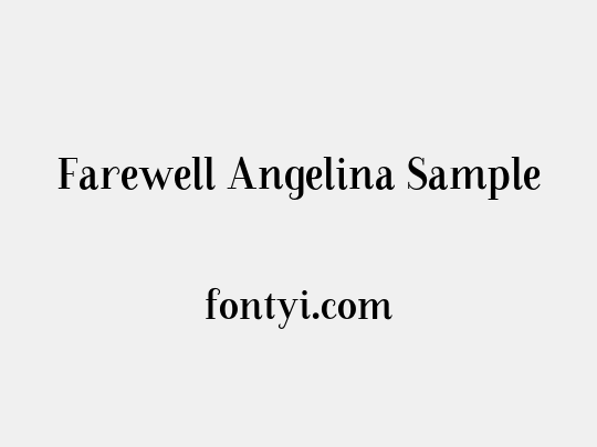 Farewell Angelina Sample
